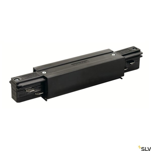 LI145660-- EUTRAC Längsverbinder mit Einspeisemöglichkeit, schwarz<br><u>Verkaufseinheit: 1Stk</u>