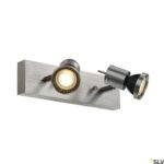 LI147442-- ASTO II Wand- & Deckenleuchte, GU10, max. 2x75W, Alu geb<br><u>Verkaufseinheit: 1Stk</u>