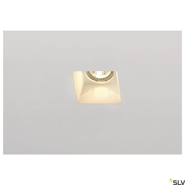 LI148071-- PLASTRA Downlight, GU10, eckig weißer Gips<br><u>Verkaufseinheit: 1Stk</u>
