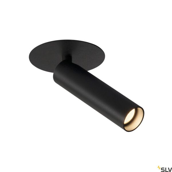 LI152380-- KARPO Single Spot, Rosette flach,schwarz,7,5W LED,3000K<br><u>Verkaufseinheit: 1Stk</u>