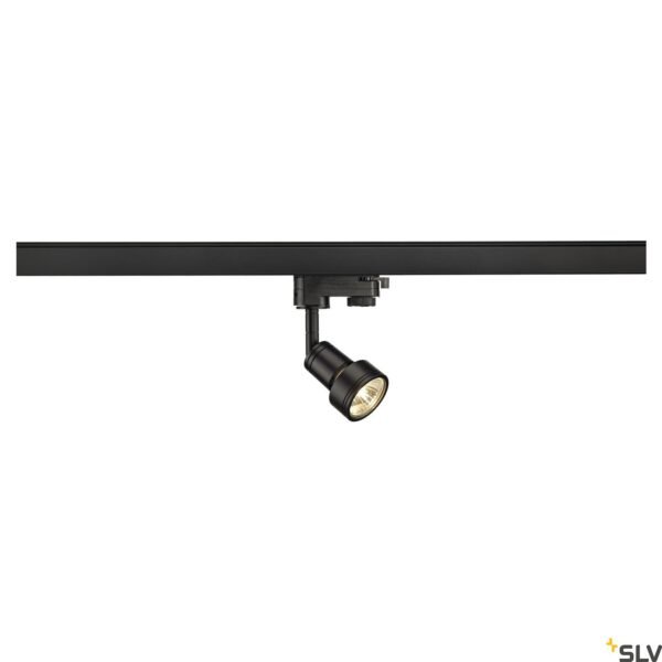 LI153560-- PURI Lampenkopf, schwarz, GU10 , max. 50W, inkl. 3P.-Adapter<br><u>Verkaufseinheit: 1Stk</u>