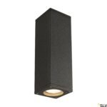 LI229535-- THEO UP/DOWN OUT Wandl., GU10, max. 2x35W, eckig, anthrazit<br><u>Verkaufseinheit: 1Stk</u>