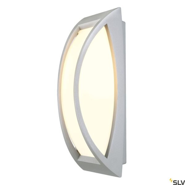 LI230444-- MERIDIAN 2 Wandleuchte, E27, max. 25W, IP54, silbergrau<br><u>Verkaufseinheit: 1Stk</u>