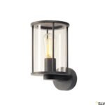 LI232045-- OUTDOOR LANTERN Wandleuchte, rund, anthrazit, klares Glas<br><u>Verkaufseinheit: 1Stk</u>