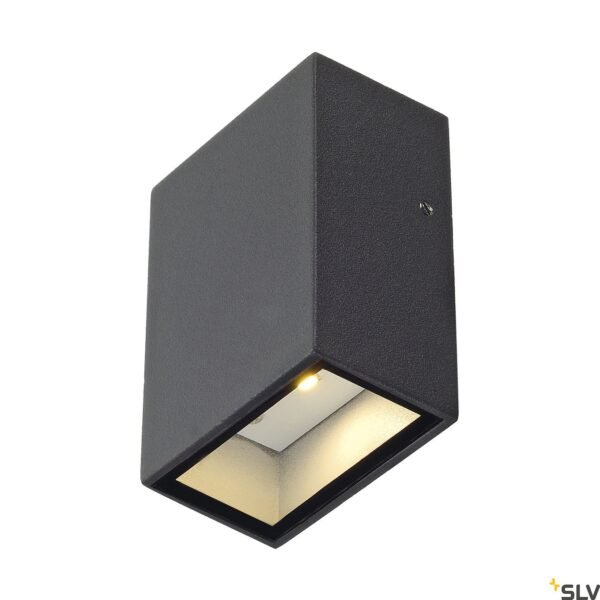 LI232465-- QUAD 1 Wandleuchte, 1x3W, 3000K, IP44, eckig, anthrazit<br><u>Verkaufseinheit: 1Stk</u>