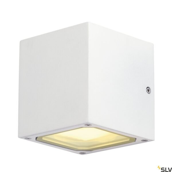 LI232531-- SITRA CUBE Wandleuchte, GX53, max. 2x9W, aluminium, weiß<br><u>Verkaufseinheit: 1Stk</u>
