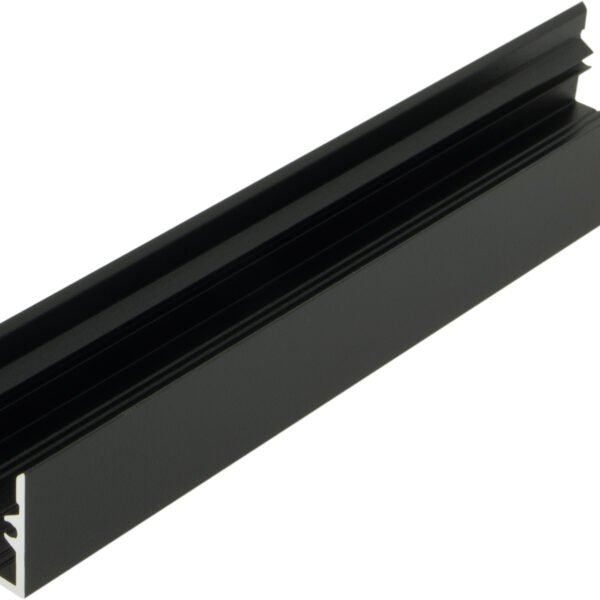LIAP002108 Aluminiumprofil TBL, L-2000mm B-25mm H-19mm schwarz<br><u>Verkaufseinheit: 2m</u>