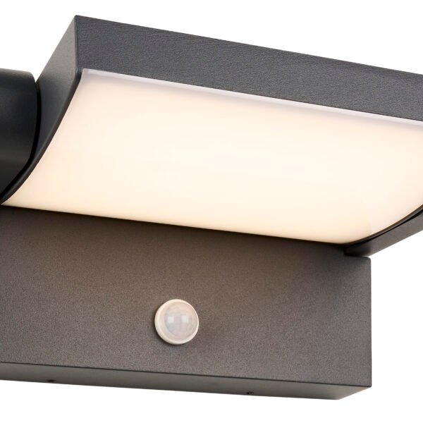 LIHGWA12-- ILAS LED PIR 12,5W 750lm 3000K IP54 anthrazit<br><u>Verkaufseinheit: 1Stk</u>