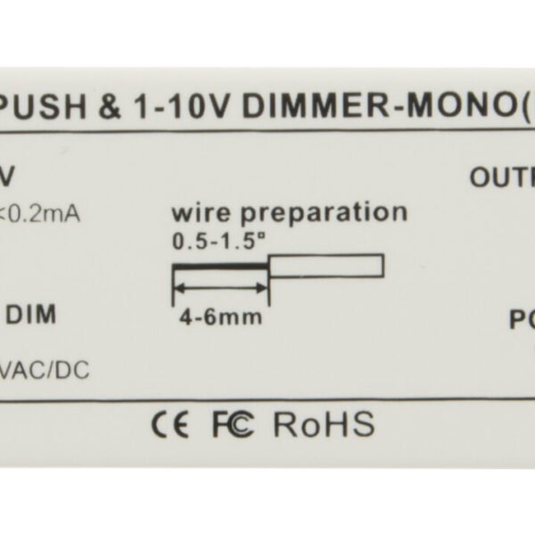 LILC011021 LED Push & 1-10V Dimmer Mini Mono<br><u>Verkaufseinheit: 1Stk</u>