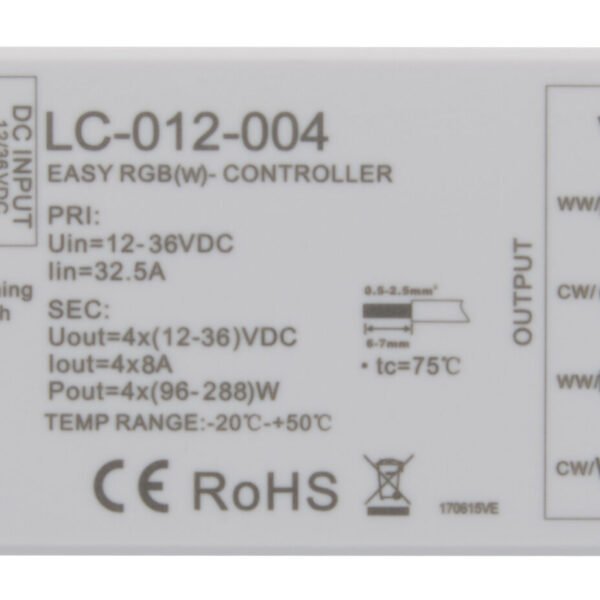 LILC012004 LED RF WiFi Controller 4 Kanal - Empfänger<br><u>Verkaufseinheit: 1Stk</u>