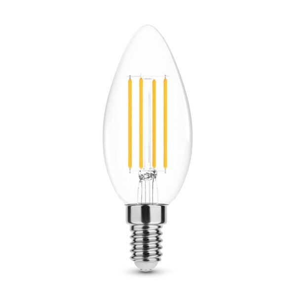 LIMD0016-- LED Filament Kerze 4W 2700K 470lm E14 C35 360°<br><u>Verkaufseinheit: 10Stk</u>