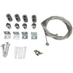 LITP0024-- Seilaufhängung Kit für LED Panels Serie LANO 4<br><u>Verkaufseinheit: 1Stk</u>