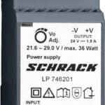 LP746201-A Einphasiges Netzgerät, geregelt, REG, 230VAC/24VDC, 1,5A<br><u>Verkaufseinheit: 1Stk</u>