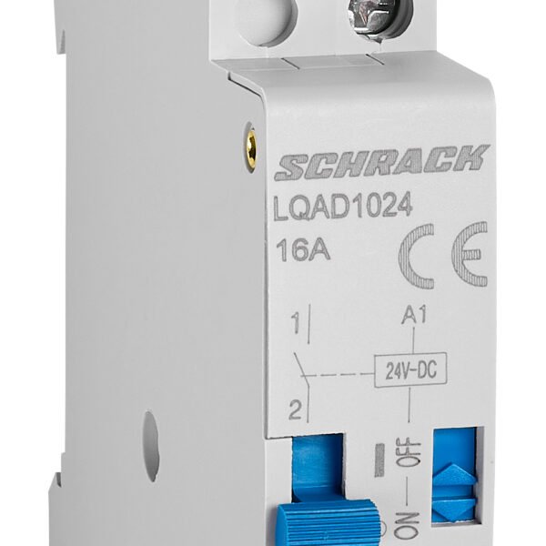 LQAD1024-- Reiheneinbau Fernschalter, Serie Amparo, 1 Schließer, 24VDC<br><u>Verkaufseinheit: 1Stk</u>