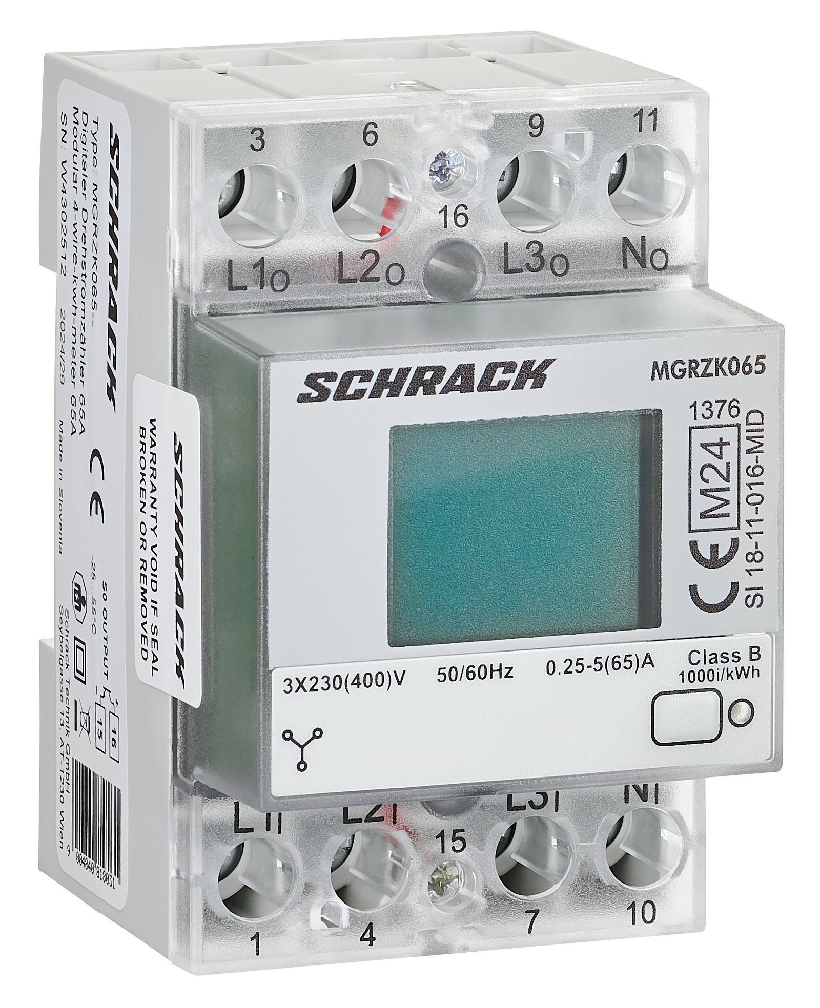 f_mgrzk065- MGRZK065-- Digitaler Drehstrom-Direktzähler 65A, mit MID, 3TE<br><u>Verkaufseinheit: 1Stk</u> – Bild 1