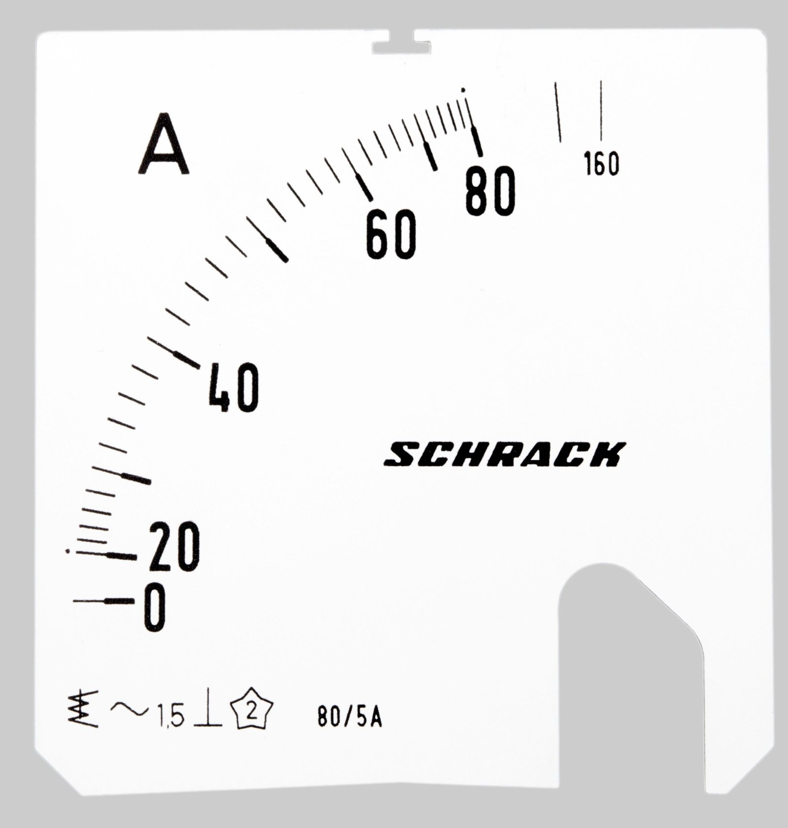 f_mgs57080-a MGS57080-A Wechselskala, 72x72mm, 80/160/5A AC<br><u>Verkaufseinheit: 1Stk</u> – Bild 1