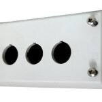 MM216538-- AP-Gehäuse 3 Befehlsstellen schwarz/hellgrau<br><u>Verkaufseinheit: 1Stk</u>