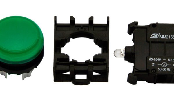 MM900005-- Leuchtmelder SET flach grün 230V<br><u>Verkaufseinheit: 1Stk</u>