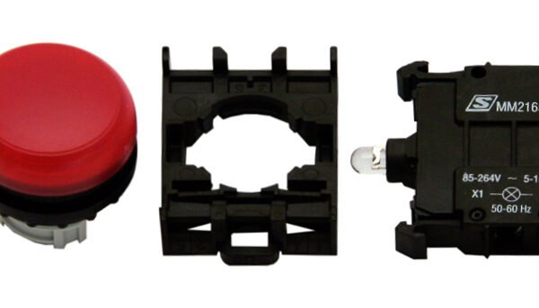 MM900006-- Leuchtmelder SET flach rot 230V<br><u>Verkaufseinheit: 1Stk</u>