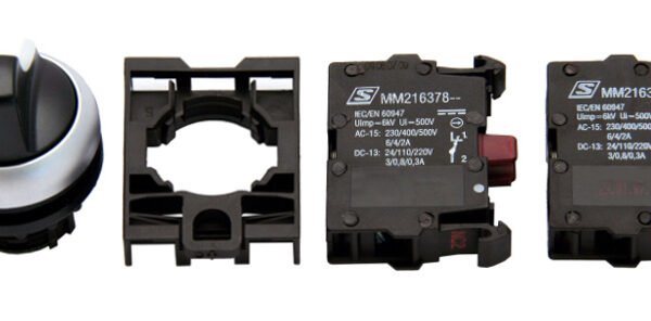 MM900013-- Knebelschalter SET, 3 Schaltstellen, rastend 60°, 1S, 1Ö<br><u>Verkaufseinheit: 1Stk</u>