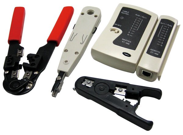 Q7140015-- Netzwerk Installations-Set (4 teilig), mit Tasche<br><u>Verkaufseinheit: 1Stk</u>