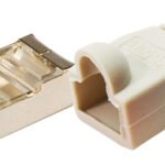 Q7151792-- RJ45 Stecker Cat.5e geschirmt inklusive Tülle grau, 100 Stk.<br><u>Verkaufseinheit: 1VE</u>