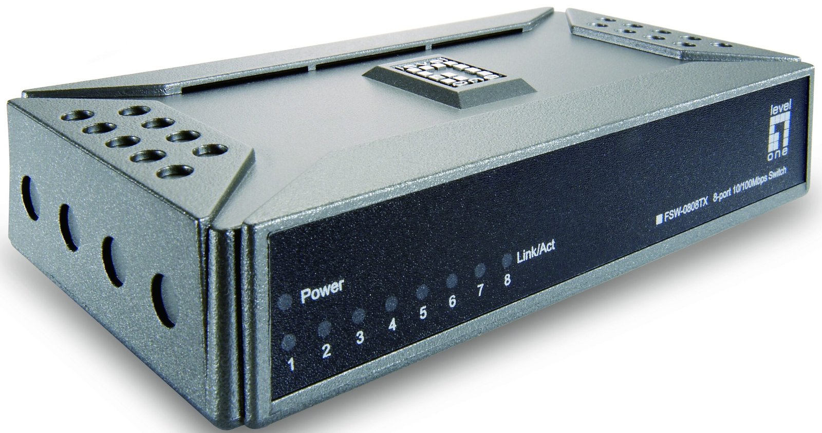 f_qlfsw0808t QLFSW0808T Switch 8xRJ45 10/100, Leise, Lüfterlos, externes Netzteil<br><u>Verkaufseinheit: 1Stk</u> – Bild 1