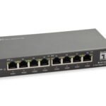 QLGEP0823- Switch 8xRJ45 10/100/1000, PoE+ 120W, Leise, Lüfterlos<br><u>Verkaufseinheit: 1Stk</u>