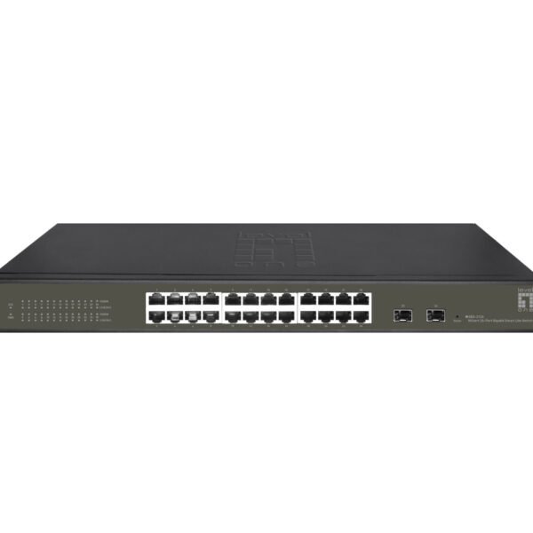 QLGES2126- Switch SmartLite 24xRJ45 10/100/1000 + 2xSFP, 19"<br><u>Verkaufseinheit: 1Stk</u>