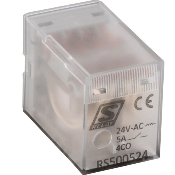 RS500524-- Koppelrelais, 4 Wechsler, 5A, 24VAC, S-Relay RS5<br><u>Verkaufseinheit: 1Stk</u>