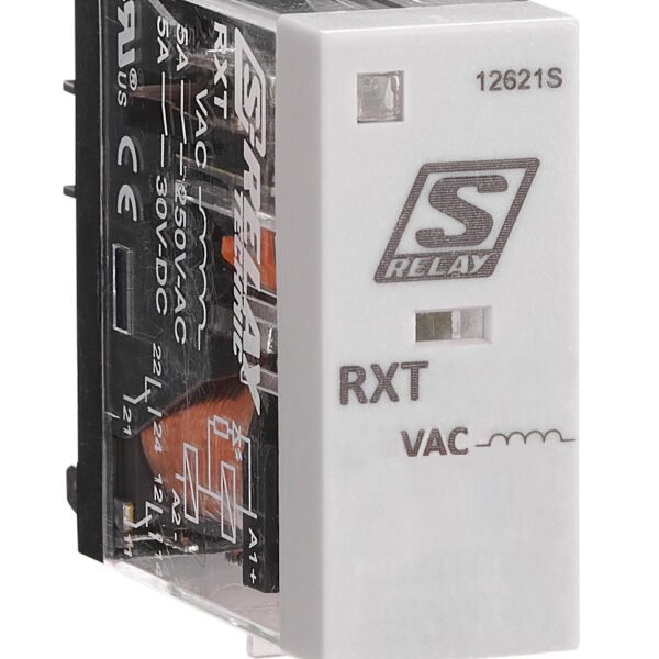 RXT21730-- Schmales Industrierelais, 2 Wechsler, 230VAC, 5A<br><u>Verkaufseinheit: 1Stk</u>