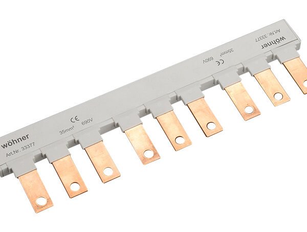 SI333770-- Kammschiene 3-polig Gr.00, 35mm², isoliert, für 3 NH Gr.00<br><u>Verkaufseinheit: 1Stk</u>