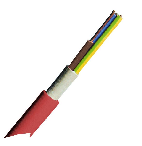 X020105JRD YM-J 3x2,5 re rot, PVC Mantelleitung<br><u>Verkaufseinheit: 500m</u>