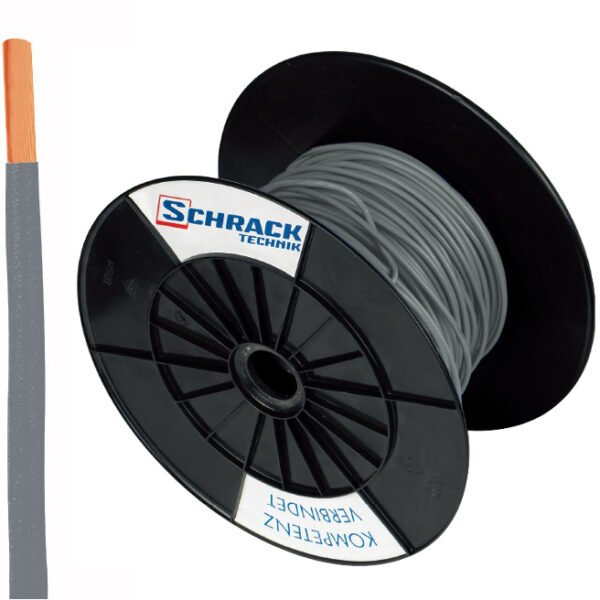 XC91010105 Spule H07V-U (Ye) 1,5mm² grau, eindrähtig<br><u>Verkaufseinheit: 300m</u>