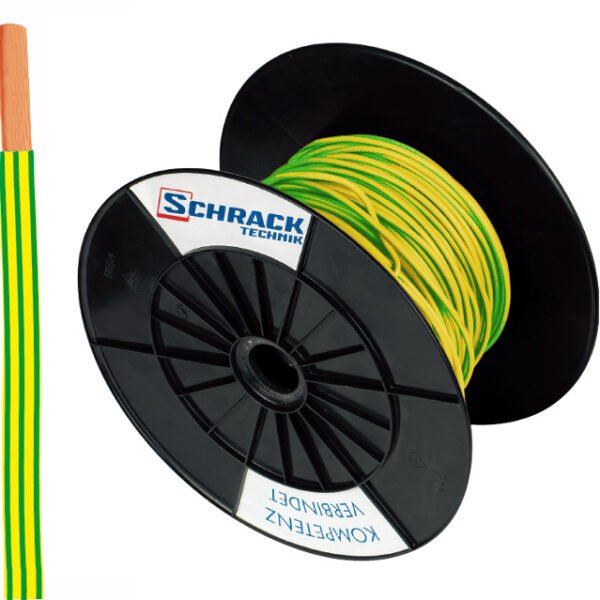 XC91010204 Spule H07V-U (Ye) 2,5mm² gelb/grün, eindrähtig<br><u>Verkaufseinheit: 200m</u>