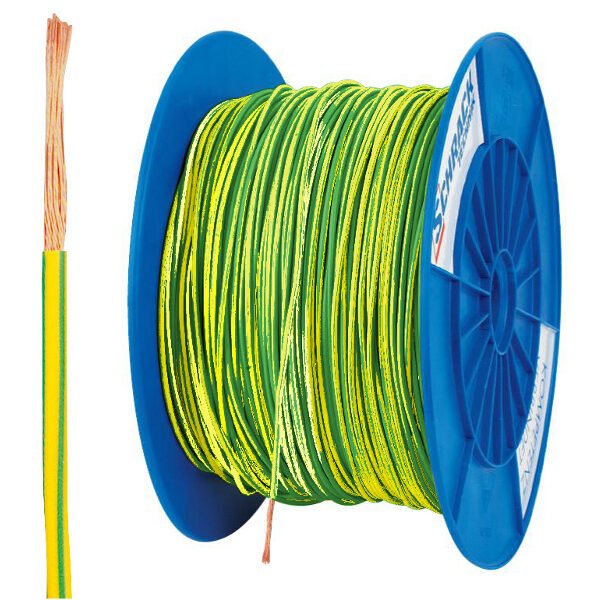 XC91040204 Spule H05V-K (Ysf) 0,75mm² gelb/grün, feindrähtig<br><u>Verkaufseinheit: 300m</u>