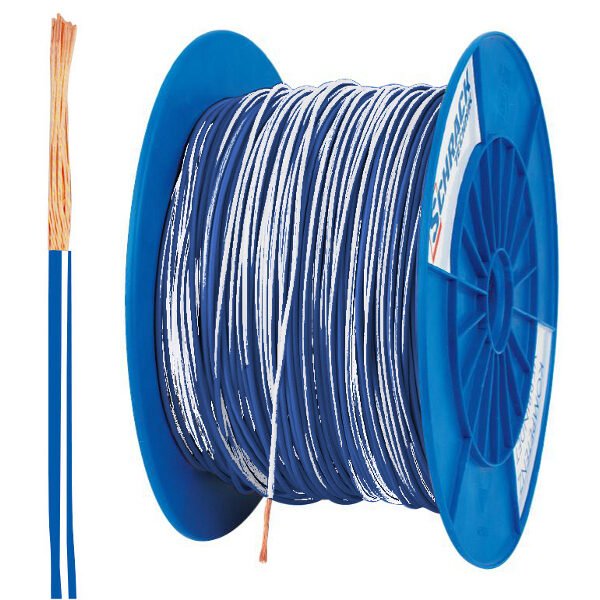 XC91050127 Spule H07V-K (Yf) 1,5mm² blau/weiß, feindrähtig<br><u>Verkaufseinheit: 300m</u>