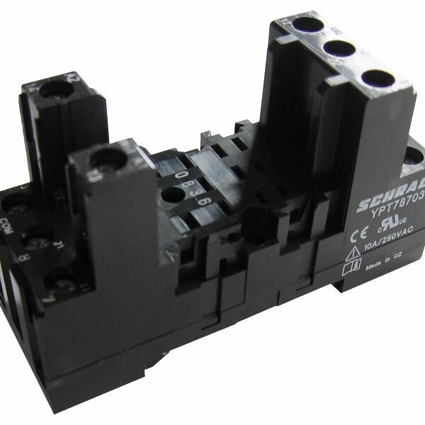 YPT78703-- DIN-Schienenfassung für PT3-Relais, 11-polig, 10A<br><u>Verkaufseinheit: 1Stk</u>