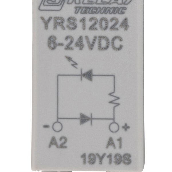 YRS12024-- LED+FD-Steckmodul, grün, 6 - 24VDC A1+ für S-Relay Sockel<br><u>Verkaufseinheit: 1Stk</u>