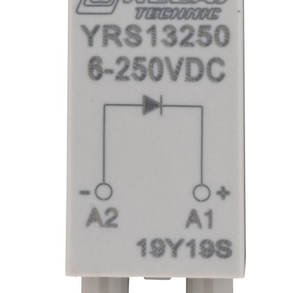 YRS13250-- Freilaufdioden-Modul 6 - 250VDC, A1+ für S-Relay Sockel<br><u>Verkaufseinheit: 1Stk</u>