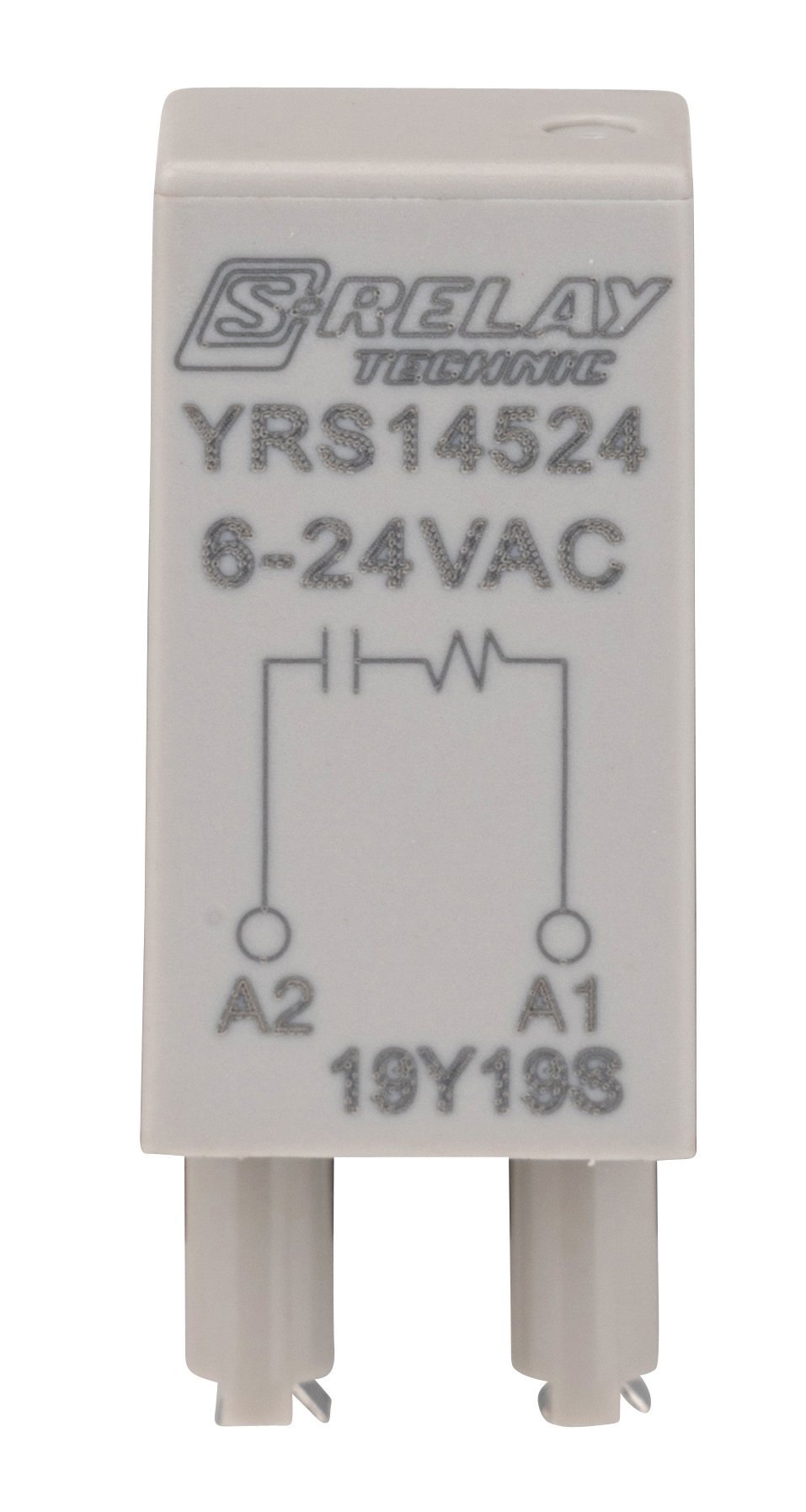 f_yrs14524- YRS14524-- Schutzmodul RC-Glied 6 - 24VAC für S-Relay Sockel<br><u>Verkaufseinheit: 1Stk</u> – Bild 1