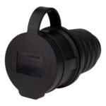 YY724316-- Schuko-Kupplung, schlagfest, 16A, IP54, mit Deckel, Typ F<br><u>Verkaufseinheit: 1Stk</u>