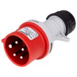 YY734516-- CEE-Stecker, mit Phasenwender, 5-polig, 16A, 400V, IP44<br><u>Verkaufseinheit: 1Stk</u>