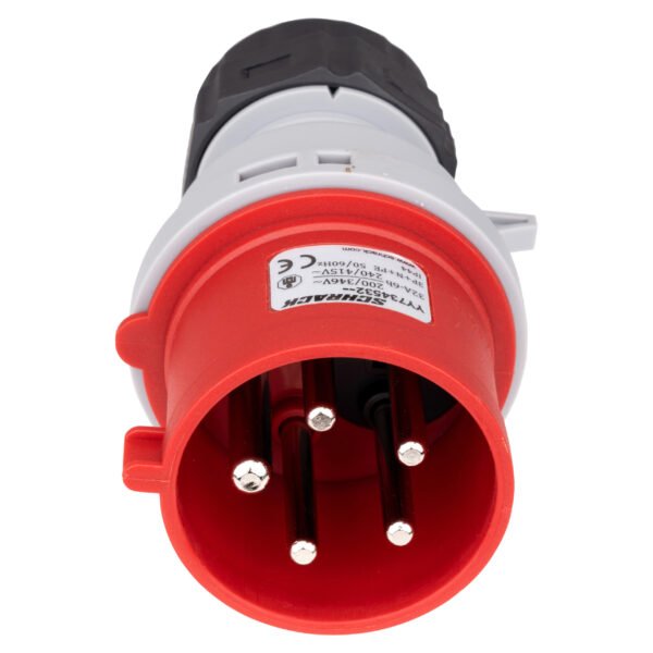 YY734532-- CEE-Stecker, mit Phasenwender, 5-polig, 32A, 400V, IP44<br><u>Verkaufseinheit: 1Stk</u>