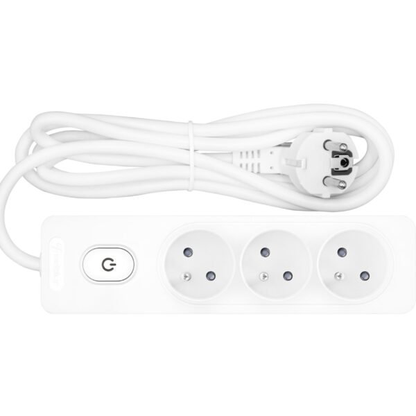 YYG3FA22B- Steckdosenl. Erdungsstift 3-fach, Shut/Schalter, 2m Kabel, w<br><u>Verkaufseinheit: 1Stk</u>