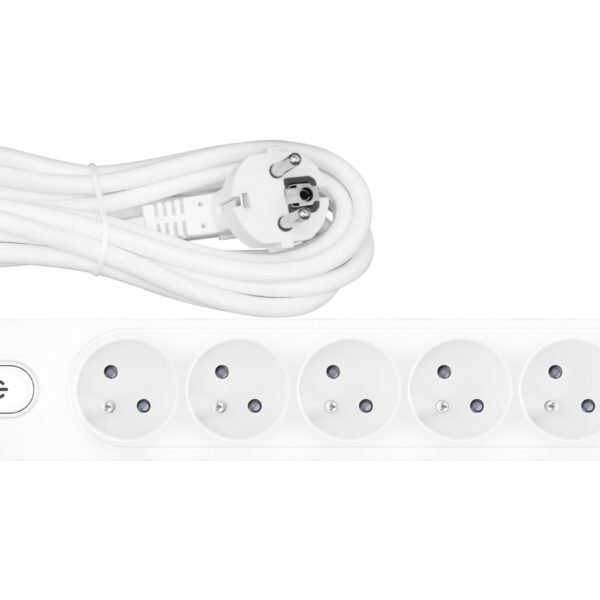 YYG6FA22B- Steckdosenl. Erdungsstift 6-fach, Shut/Schalter, 2m Kabel, w<br><u>Verkaufseinheit: 1Stk</u>