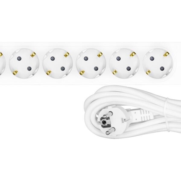 YYG6TH52B- Steckdosenleiste 6-fach, 5m, Schalter, USB A+C PD, weiß<br><u>Verkaufseinheit: 1Stk</u>