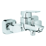 GROHE 101813 000 0 GROHE Einhand-Wannenbatterie Cubeo 101813, Wandmontage, S-Anschlüsse, Wandrosette, eigensicher, chrom 101813 Verpackungseinheit:1ST