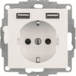 BERKER 48038989 S.1/B.x SSD mit 2fach USB 2,4 A polarweiß glaenzend  Verpackungseinheit:1ST