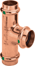 VIEGA 324 902 Viega Profipress-T-Stück mit SC-Contur Kupfer, Modell 2418 VdS-Zulassung d1: 42 d2: 22 d3: 42 2418 Verpackungseinheit:1ST
